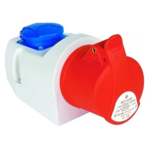 Nástěnná zásuvka kombinovaná se zásuvkou SEZ IZVZ 1643 230V 16A 4pól IP44