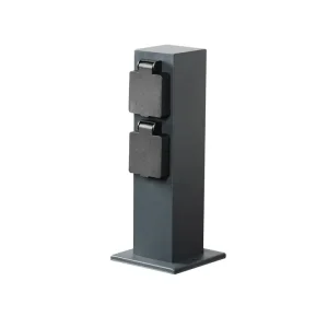 KANLUX zásuvka SLOUPEK 2X230V NASTO ANTRACIT 36586