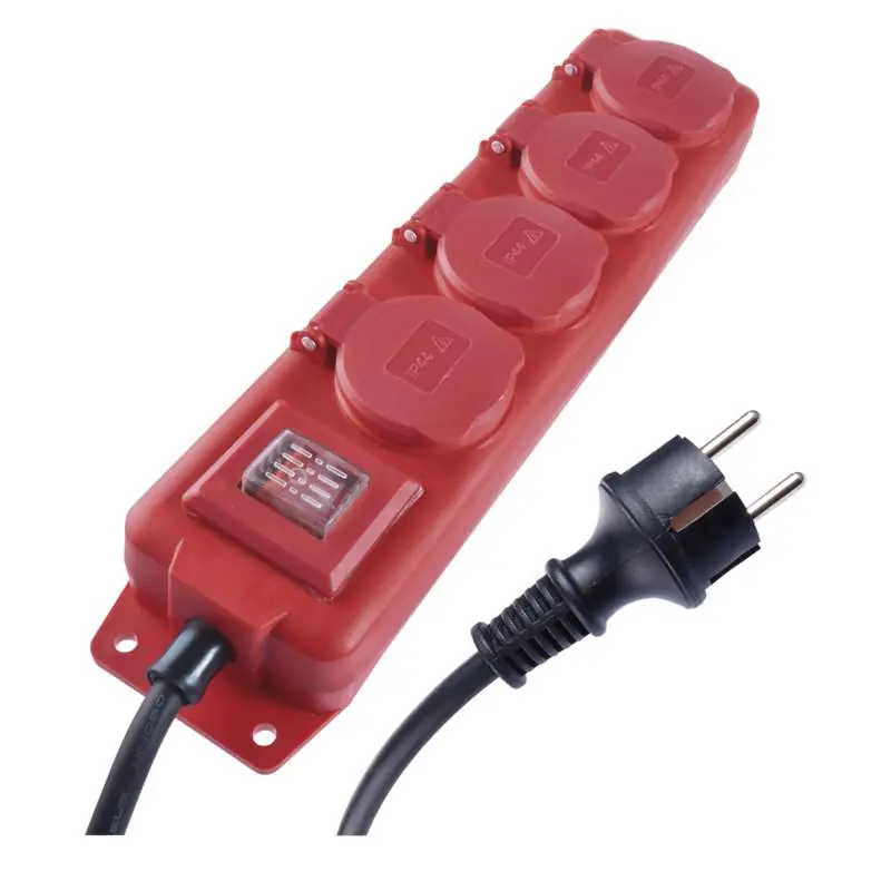 Kabel prodlužovací gumový 4zásuvka Emos 3 m 1,5 mm2 IP 44