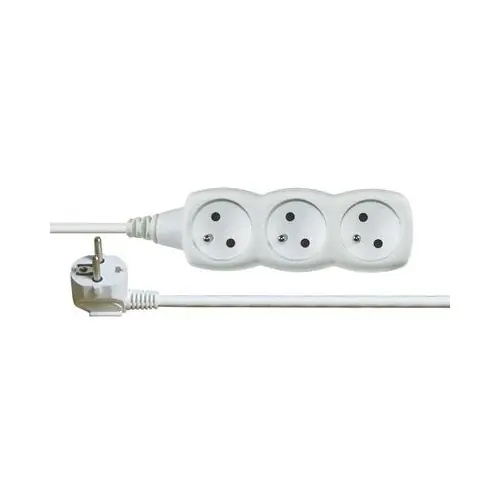 Kabel prodlužovací 3zásuvka Emos 7 m 1 mm2 IP 20