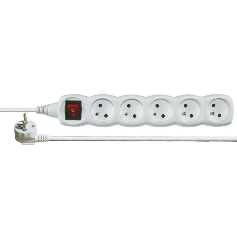 Kabel prodlužovací s vypínačem 5zásuvka Emos 5 m 1 mm2 IP 20