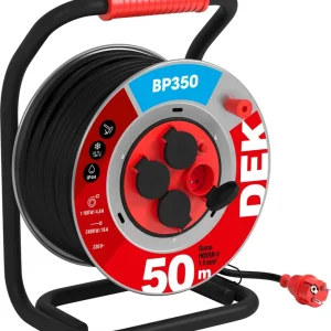 Kabel prodlužovací gumový na bubnu DEK BP350 50 m 1,5 mm2 IP 44