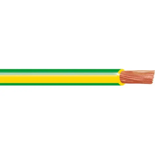 H07V-K 10mm (CYA) žlutozelený kabel