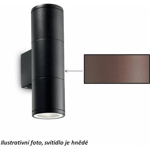 GUN AP2 SMALL COFFEE Ideal Lux 163635 nástěnné svítidlo na fasádu