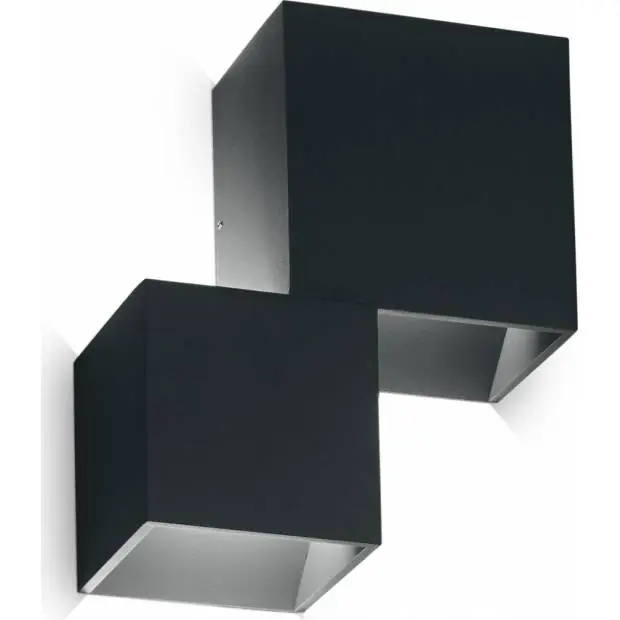 RUBIK AP2 NERO Ideal Lux 180045 nástěnné svítidlo na fasádu