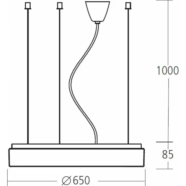 LED závěsné svítidlo na strop DELIA L4 PMMA 66357 průměr stínidla 650mm